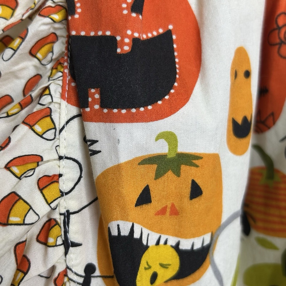 Jelly The Pug Halloween Dress Girls 4T Pumpkins Candy Corn Black Cat Crows READ - Picture 13 of 15